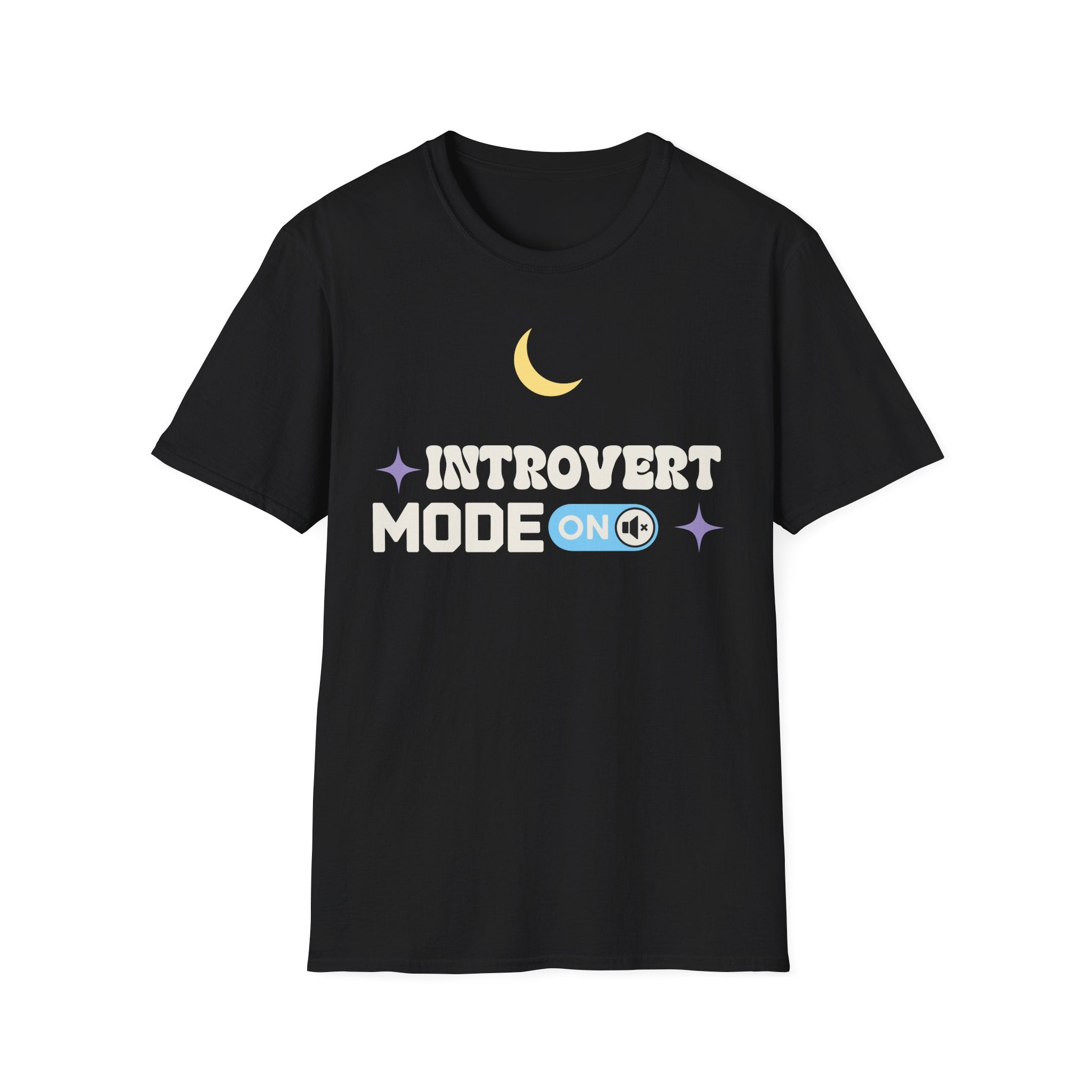 Introvert Mode ON T-Shirt – Funny Graphic Tee for Introverts Black