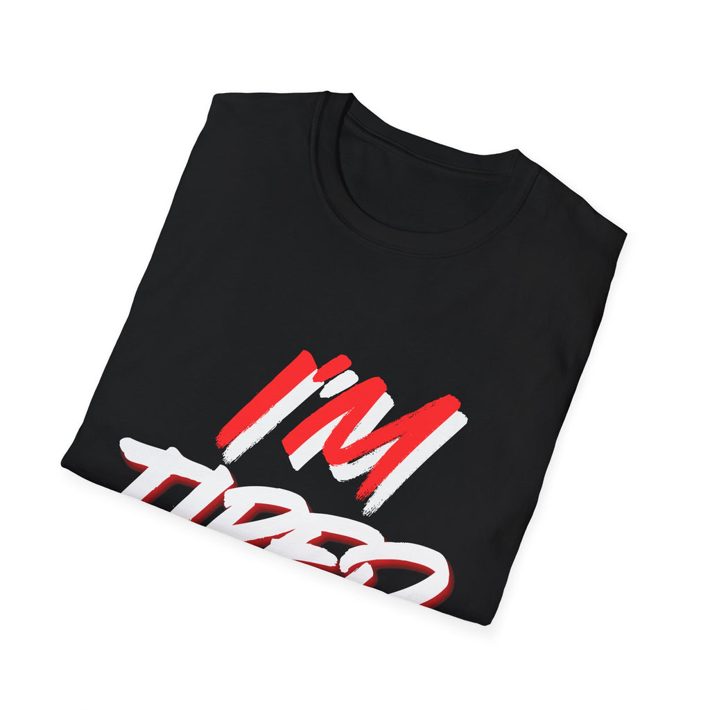 T-Shirt — "I'M TIRED" Graphic Tee, Minimal Red Script Comfort Shirt