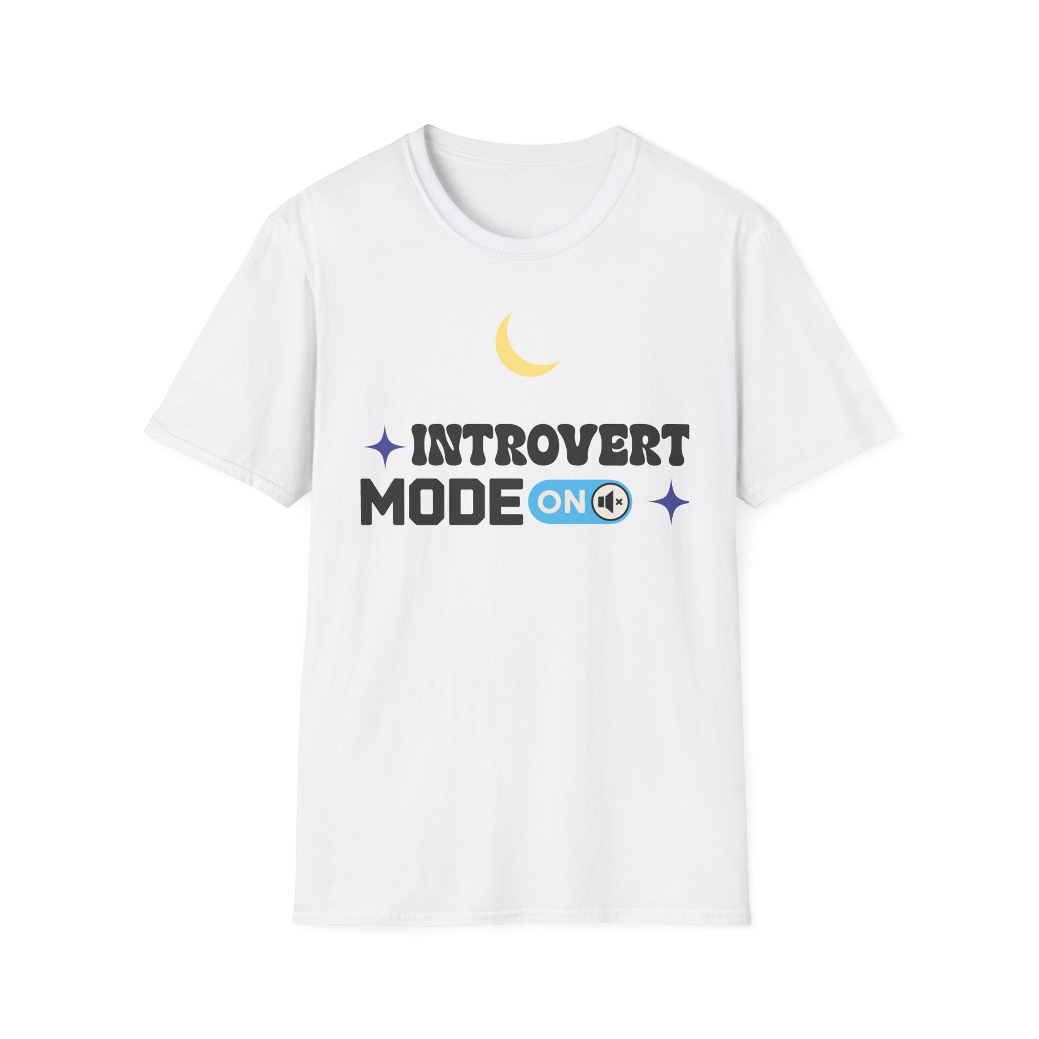 Introvert Mode ON T-Shirt – Funny Graphic Tee for Introverts White